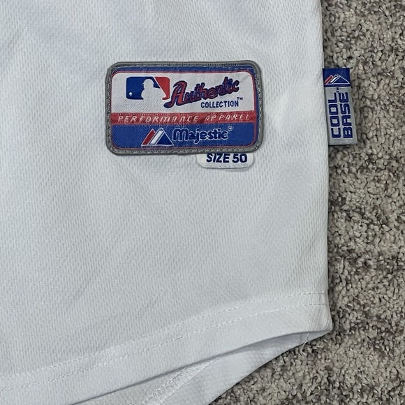Miami Marlins Majestic Jersey Mens 50 White Jose Reyes White Baseball MLB - Picture 7 of 8